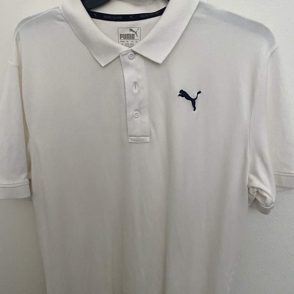 Large puma white polo